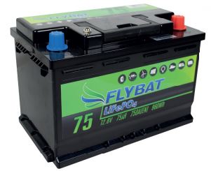 Flybat Lithium 75 Ah 12 V LiFePO4 Versorgungsbatterie 