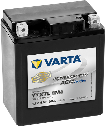 VARTA Motorradbatterie Active TX7L  