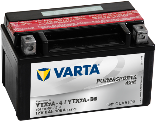VARTA Motorradbatterie TX7A-4 TX7A-BS