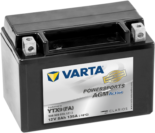 VARTA Motorradbatterie Active TX9 