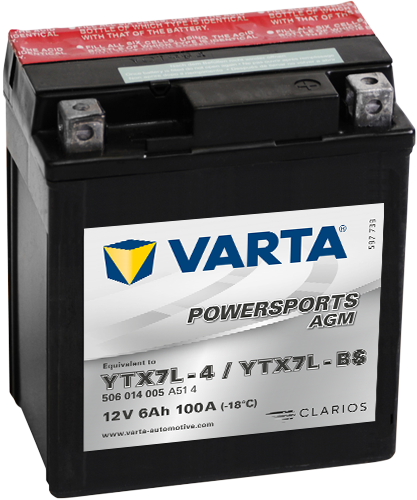 VARTA Motorradbatterie TX7L-4 /TX7L-BS