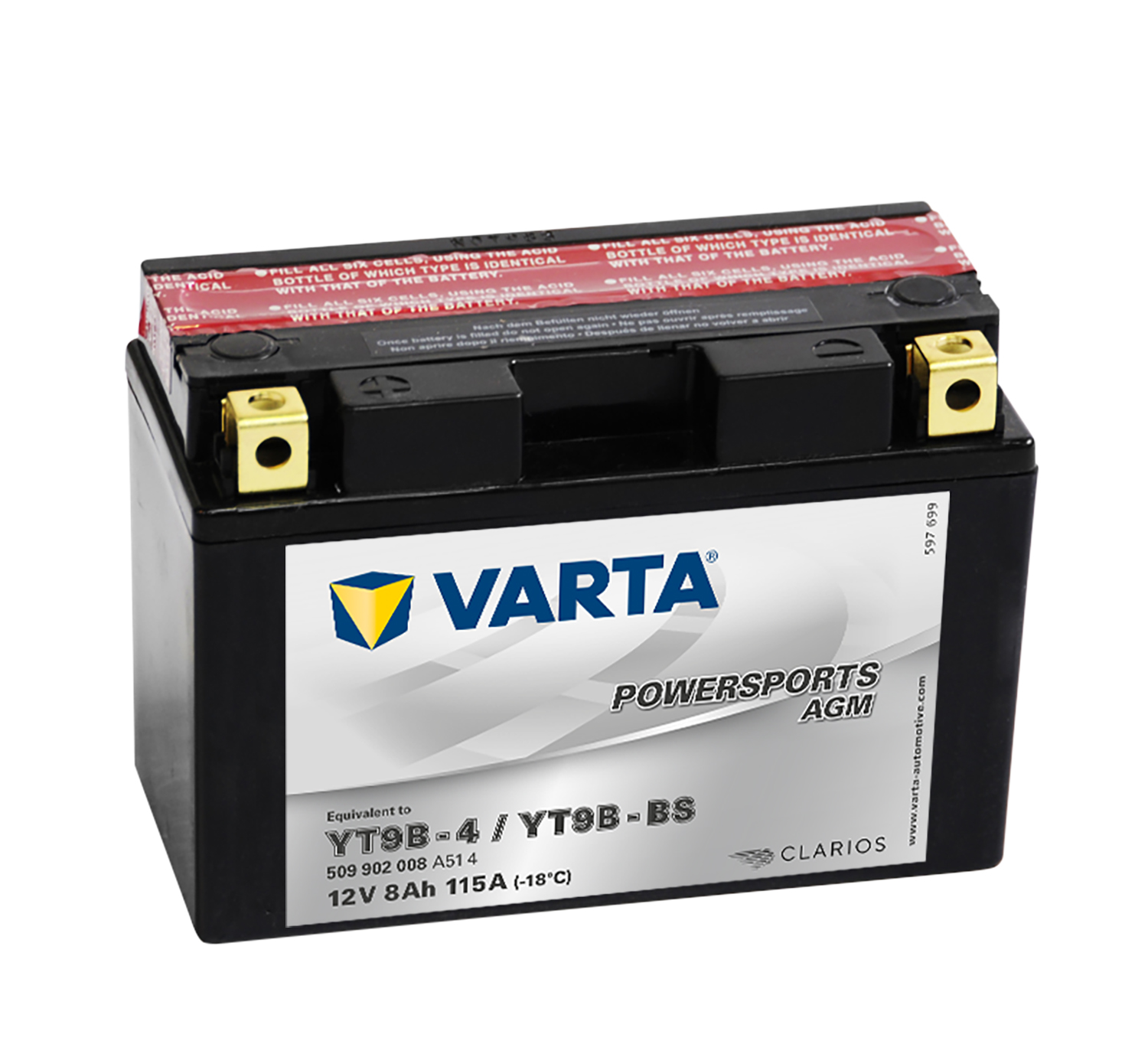 VARTA Motorradbatterie T9B-4 T9B-BS 