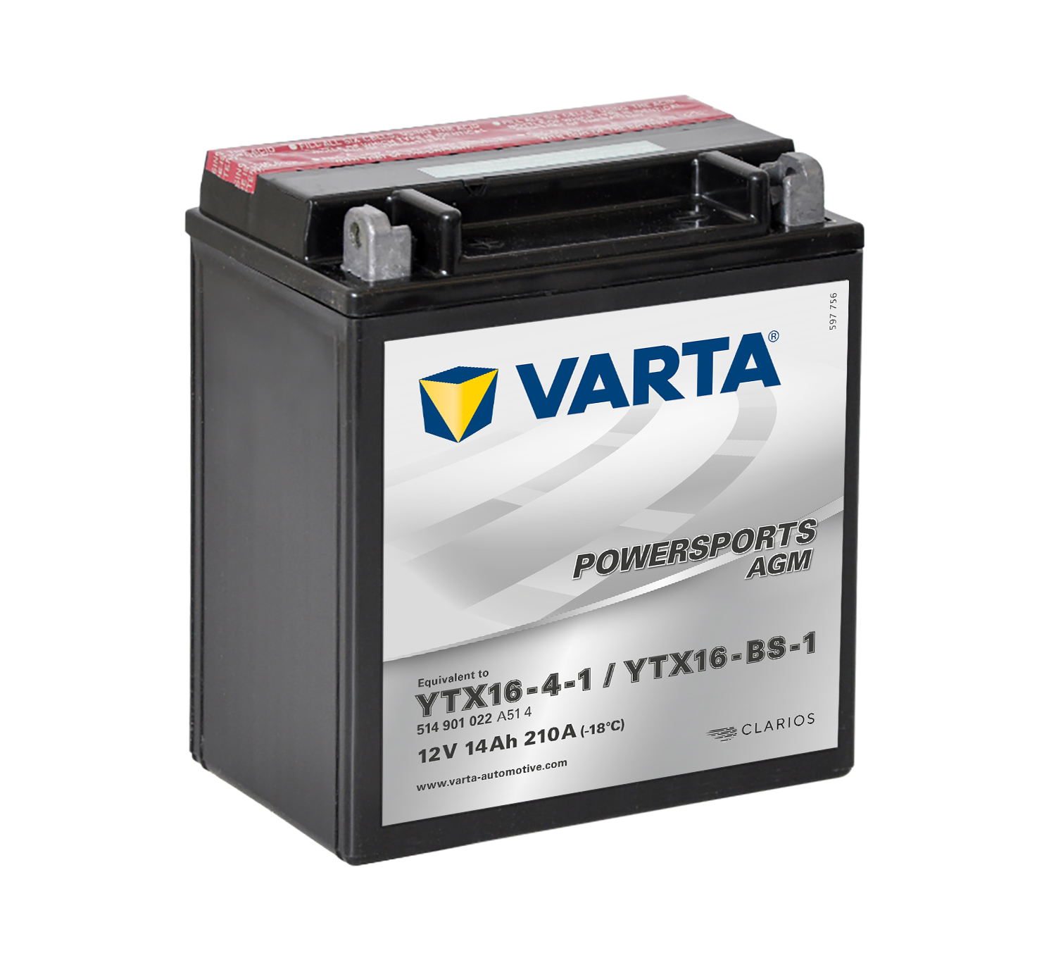 VARTA Motorradbatterie TX16-4-1 TX16-BS-1  