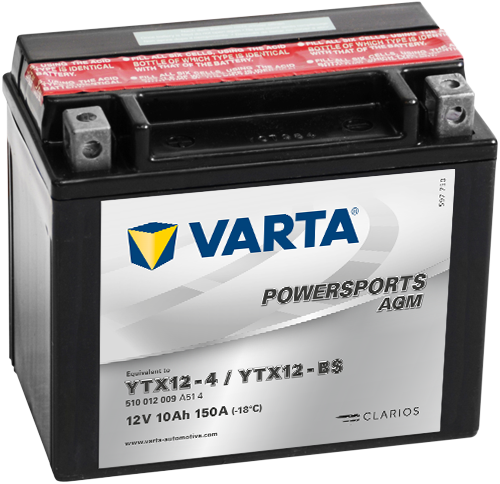 VARTA Motorradbatterie TX12-4 TX12-BS 