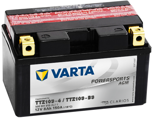 VARTA Motorradbatterie AGM TZ10S-4 TZ10S-BS