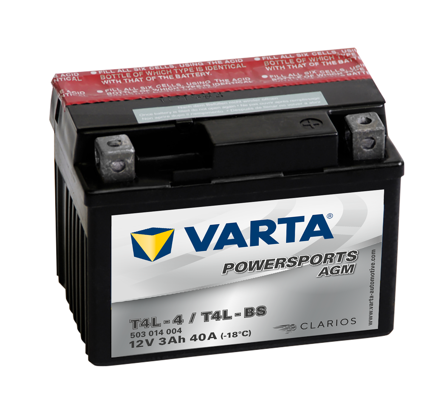 VARTA Motorradbatterie T4L-4/T4L-BS 
