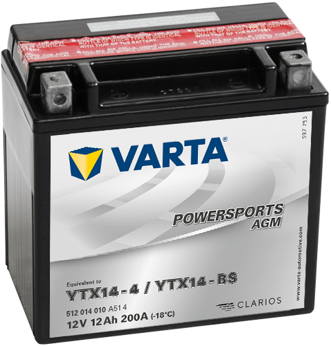 VARTA Motorradbatterie  TX14-4 TX14-BS